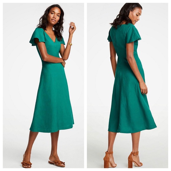 Ann Taylor Dresses & Skirts - ⚡️Ann Taylor Flutter Sleeve Midi Dress